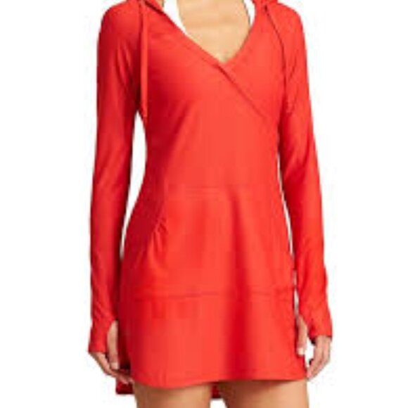 Athleta Other - Athleta Wick It Wader Hoodie Swimsuit Coverup Dress with 2 Pockets Women's S